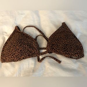 Animal print bikini top